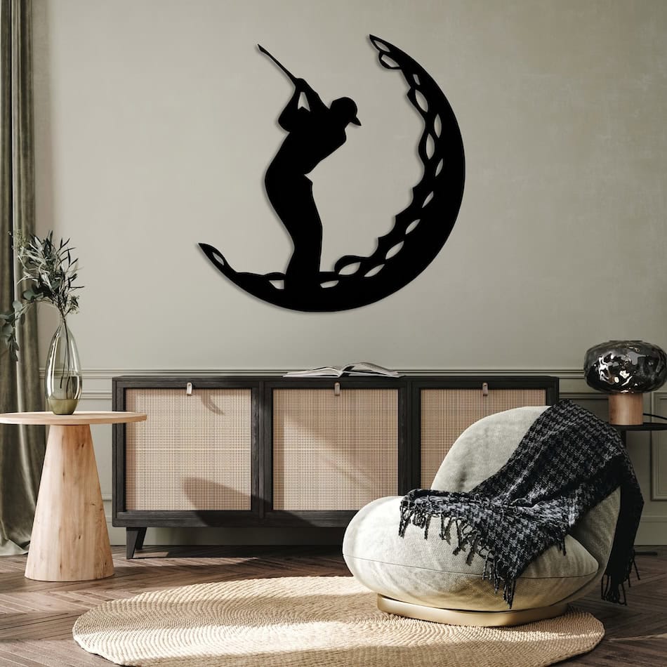 enseigne déco plexi bois golf